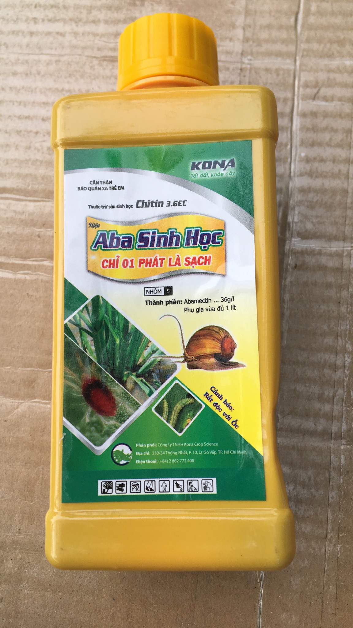 Sản phẩm trừ ốc, nhện đỏ, sâu, bọ trĩ bình 450ml abamectin 3.6 ec sinh học