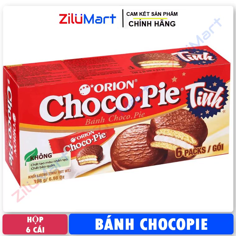 Bánh Choco-pie (hộp 6 cái) loại 198g
