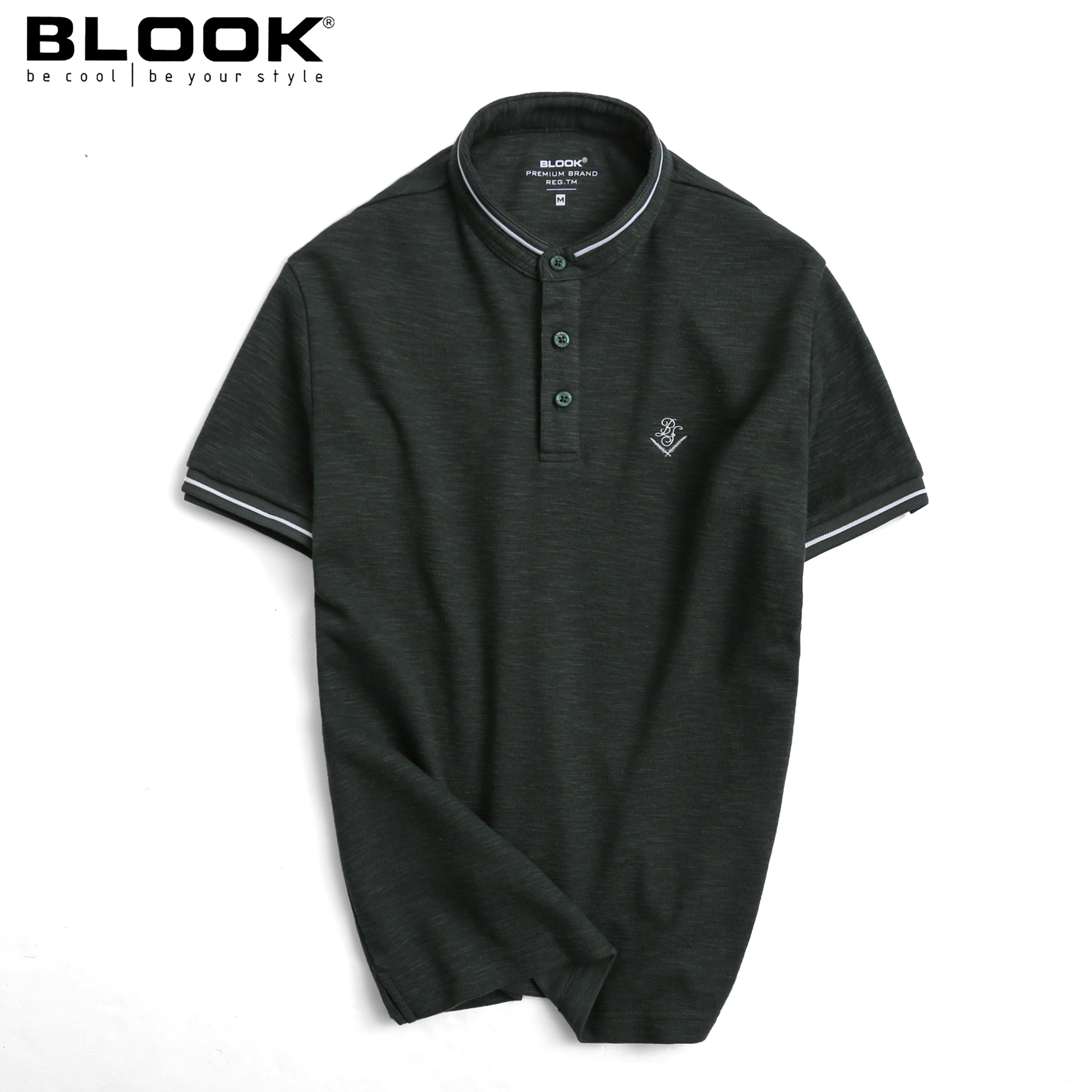 ÁO THUN POLO CỔ TRỤ BLOOK - MÃ 33405