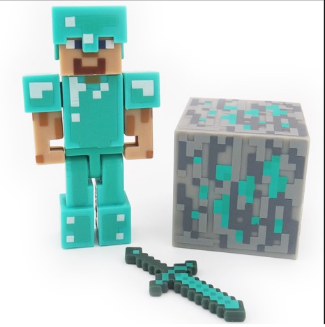 Mô hình minecraft steve giáp kim cương cực chất