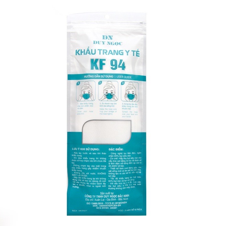 [HÀ NỘI] COMBO 5 KHẨU TRANG DC MASK KF94 KIỂU HÀN QUỐC