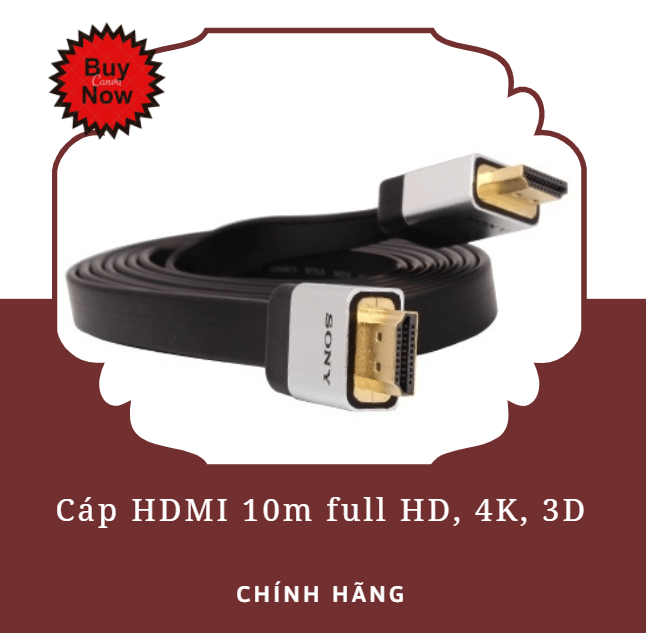 Cáp hdmi to hdmi 10m - hàng chính hãng