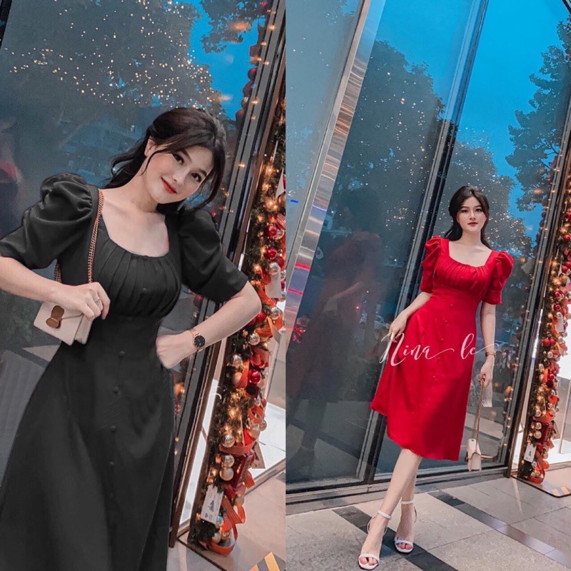 [HCM]Đầm Xếp Ngực Tay Phòng Bigsize 60=>90KG