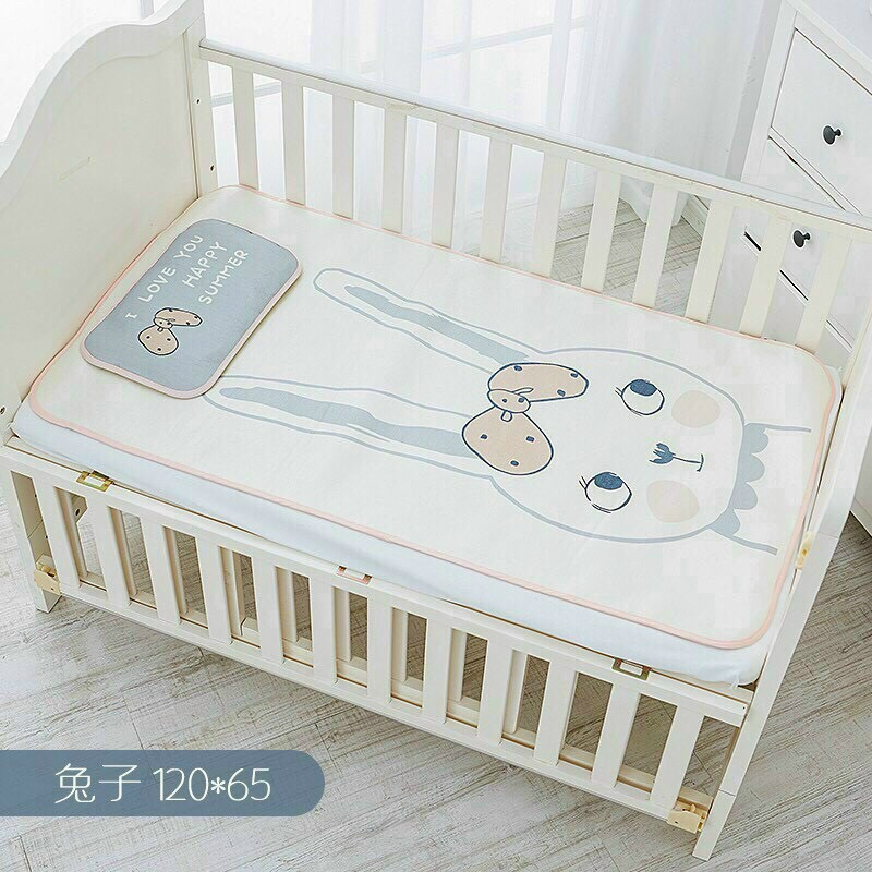 Chiếu, Chiếu lụa điều hòa in hình 3d kèm theo gối cho bé