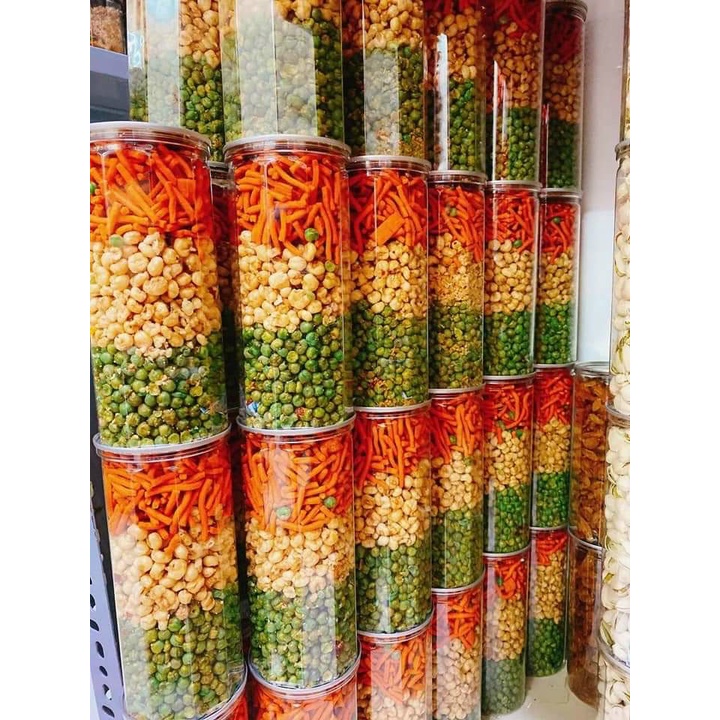 BẮP TÁ LẢ MIX 3 VỊ - Đậu Hà Lan mix bimbim và bắp đầy hủ pet ăn vặt đầy ú ụ 400g