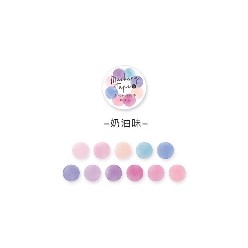 Cuộn Washi tape hình chấm tròn nhiều màu trang trí planner, buleet journal,... Canarystore54