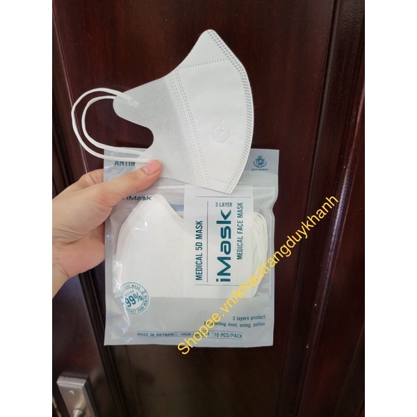 Set 10 Cái Khẩu Trang 5D AK Màu Trắng