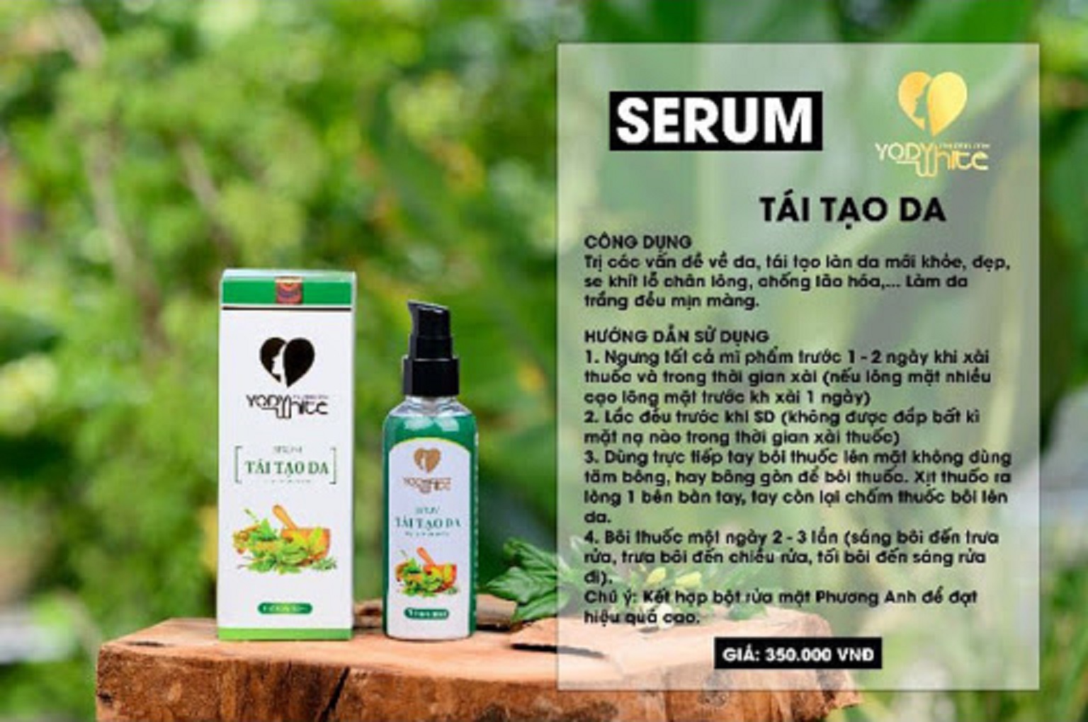 SERUM THẢO DƯỢC TÁI TẠO DA YODY (miễn ship )