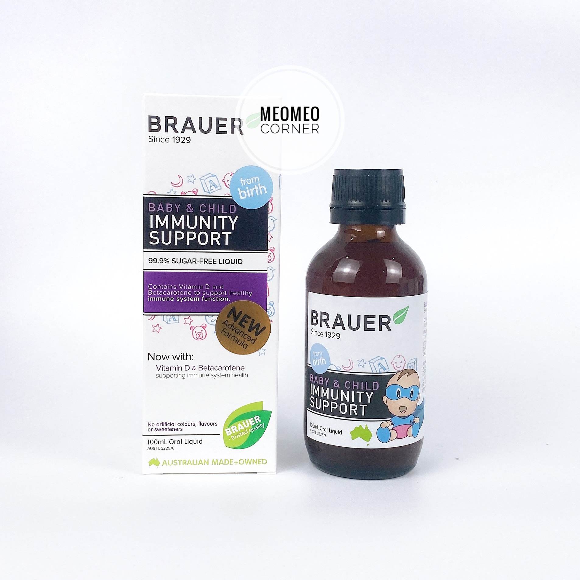 Siro tăng đề kháng cho bé Brauer Immunity 100ml Úc [ Mẫu Mới ]