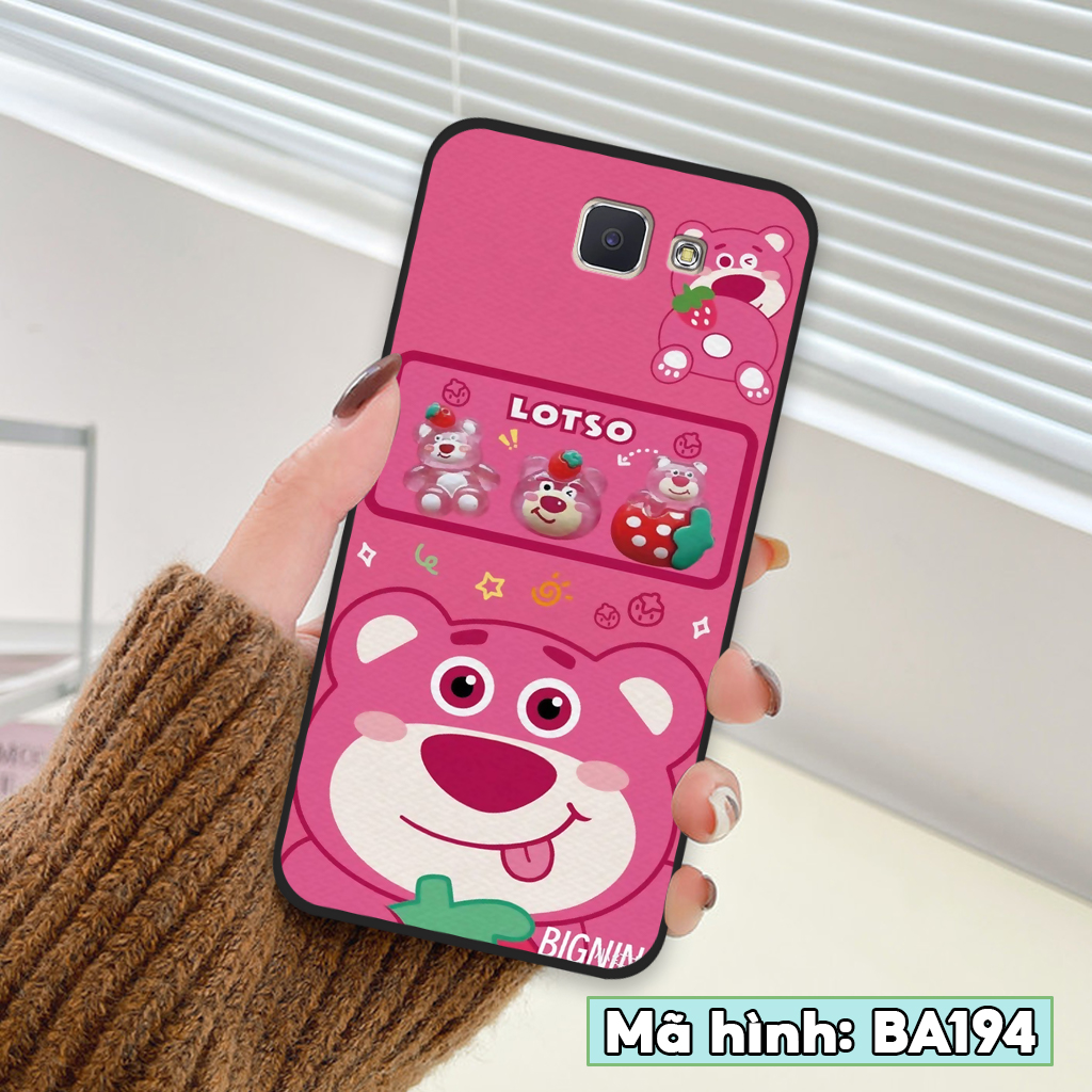 Ốp lưng Samsung J5 Prime / J7 Prime in hình gấu dâu Lotso, gấu nâu dễ thương