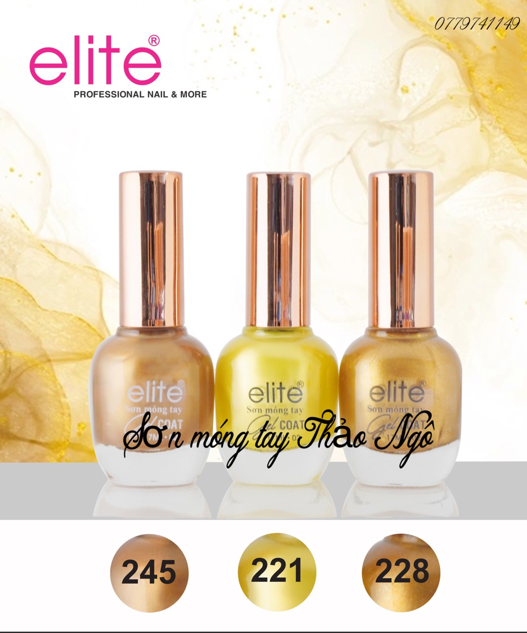 Sơn móng tay Gel lạnh Elite 17ml ( không cần hơ đèn)