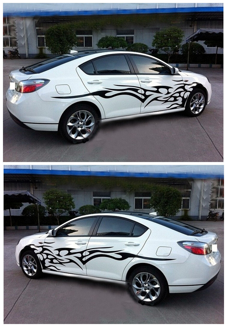 [Hàng Thiết Kế ] Tem Dán Trang Trí Xe Hơi, Ô Tô Hình Ngọn Lửa Cực Ngầu