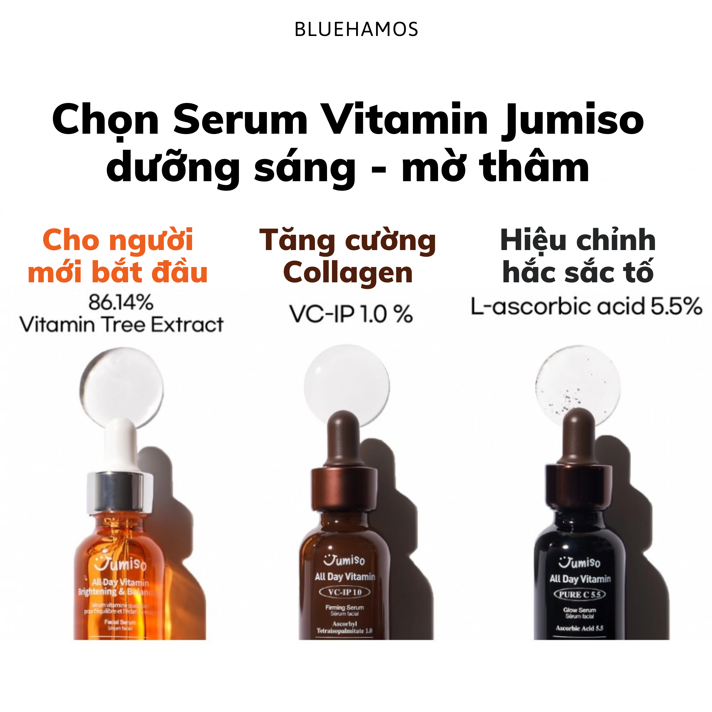 Serum dưỡng sáng mờ thâm Jumiso Vitamin C