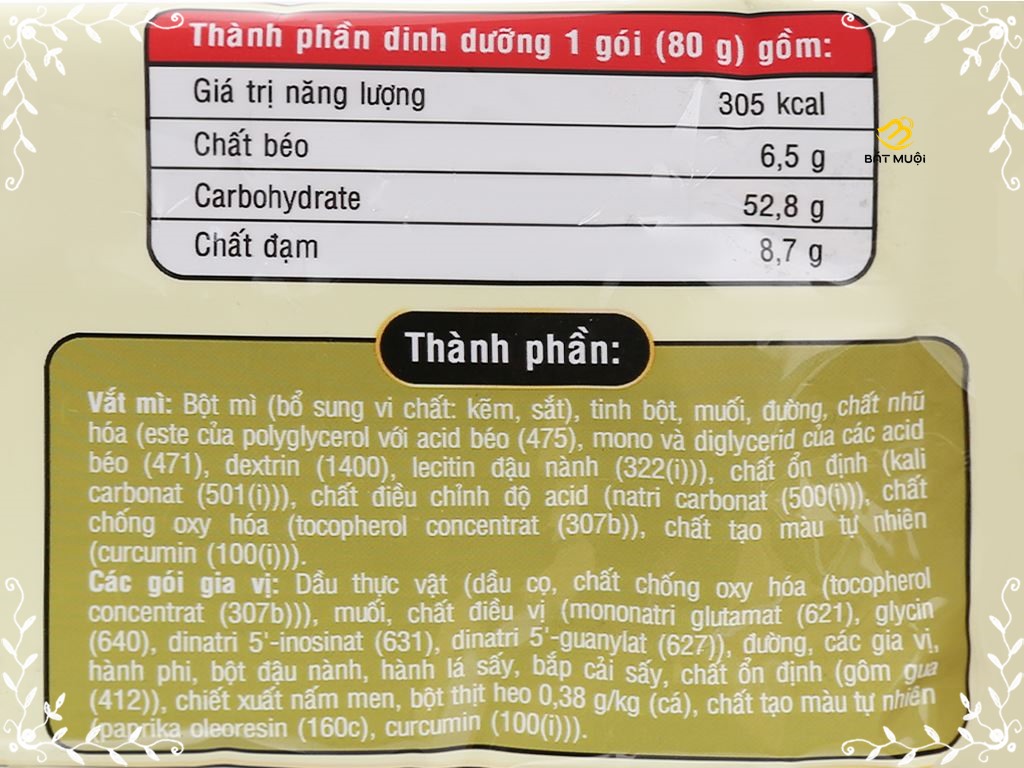 Mikochi pork paste free noodle 80g package-24 pack-bat Muoi