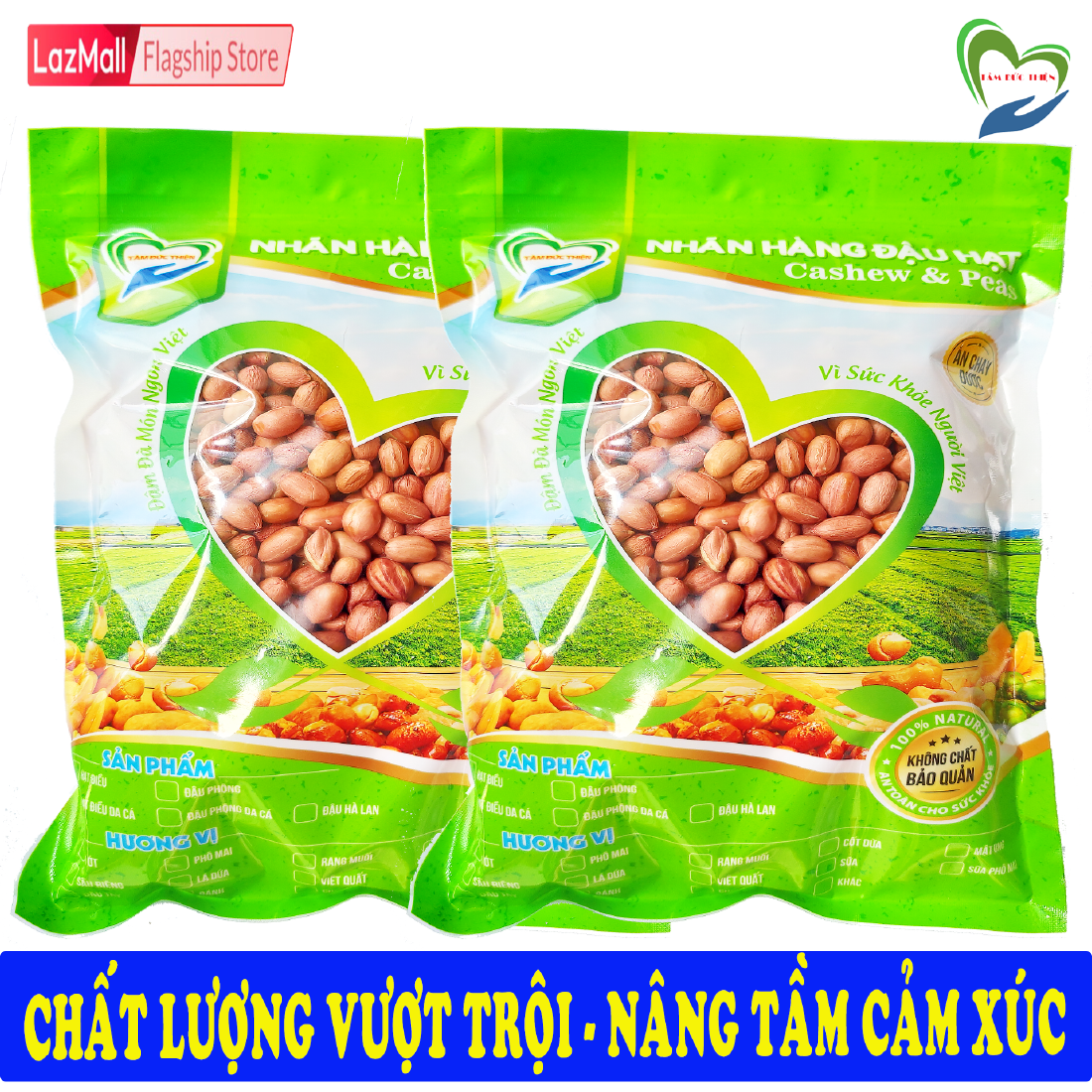 Combo 1KG Đậu Phộng Sống Chưa Chế Biến Loại 1 Tâm Đức Thiện Nguyên Liệu Chưa Chế Biến Cao Cấp Đóng Gói Túi ZIP Lazada bánh kẹo quà Tết