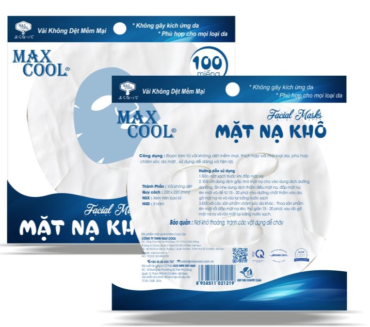 Combo 3 bao mặt nạ giấy khô (1 bao 100 miếng)