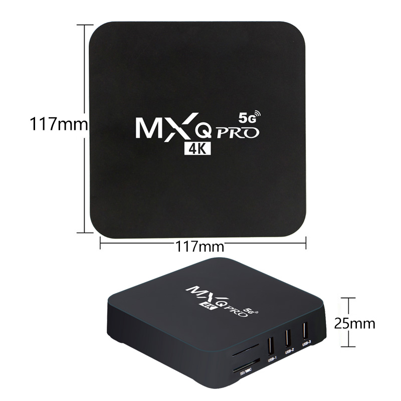 MXQ Pro 4k UCD 3840X2160 Android TV Box with remote -Internet TV 64 Bit