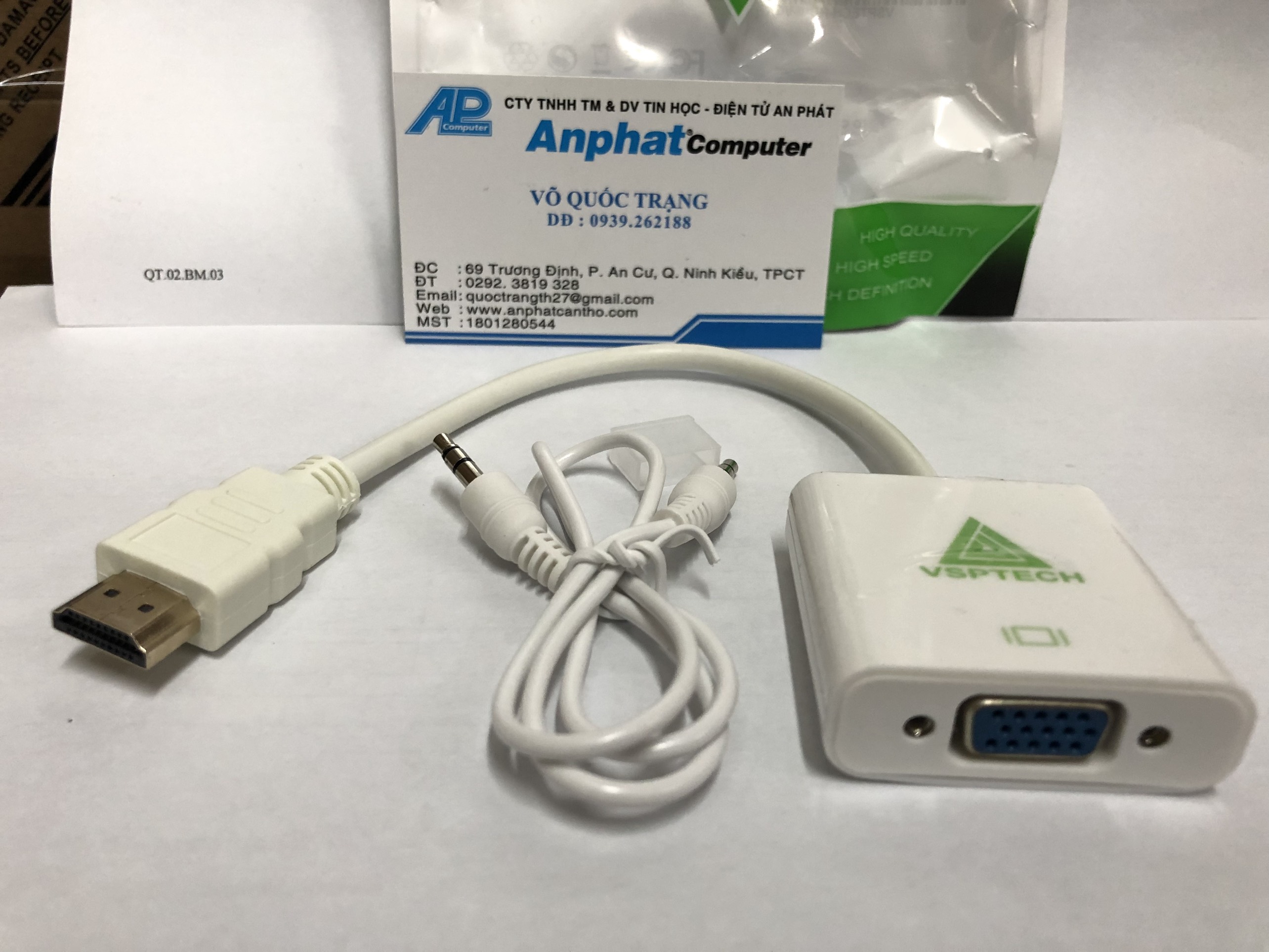Cáp chuyển đổi hdmi sang vga có audio vsptech - hàng chính hãng