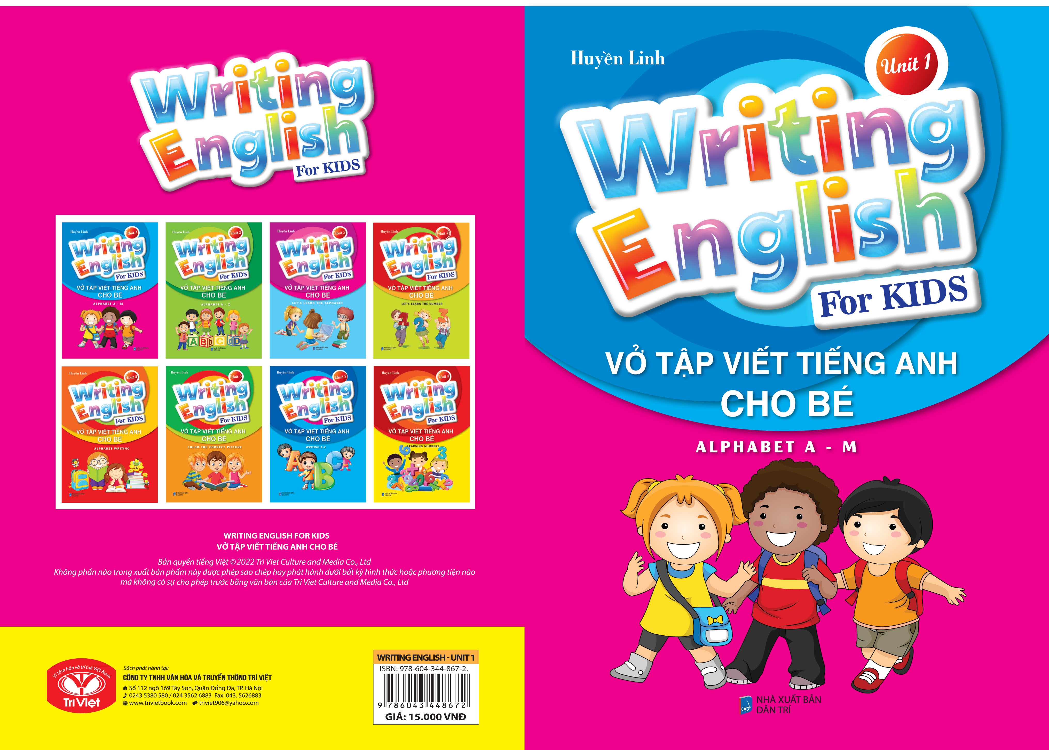 Fahasa - vở tập viết tiếng anh cho bé - tập 1