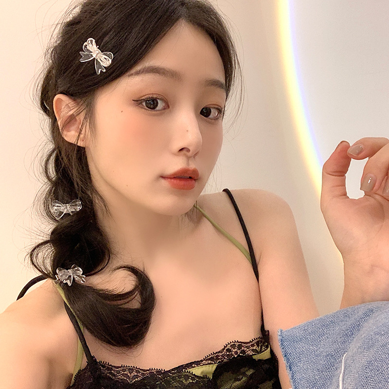 Kẹp tóc nơ mini trong suốt siêu cưng TOC43
