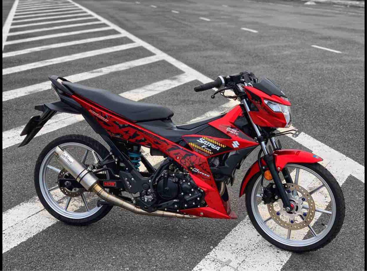 Tem rời Satria dán xe đỏ