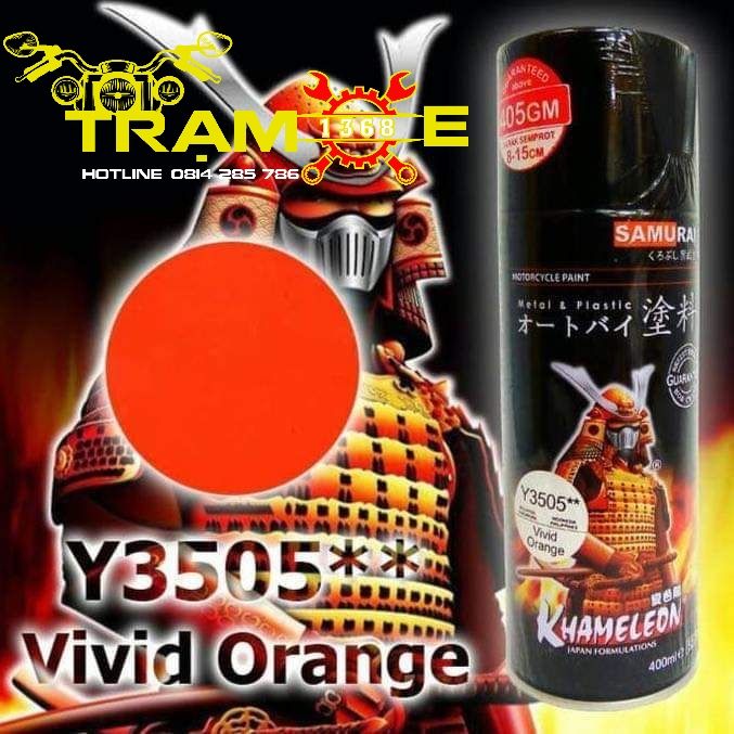 SƠN SAMURAI MÀU CAM CANDY Y3505 - SƠN SAMURAI NHẬT BẢN - SƠN XỊT SAMURAI MÀU CAM