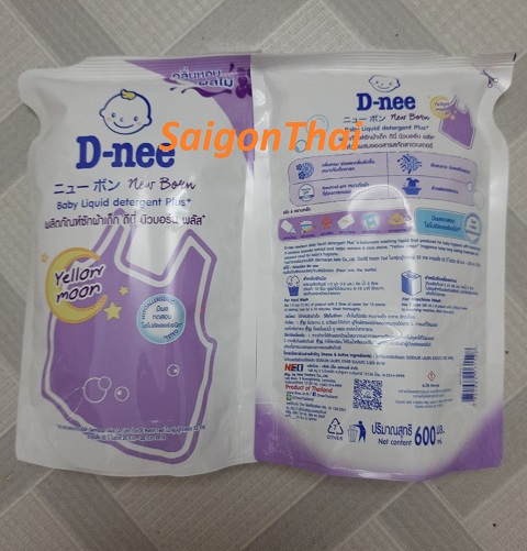 [HCM]Nước giặt xả TÚI Dnee 600ml Thái Lan - Tím