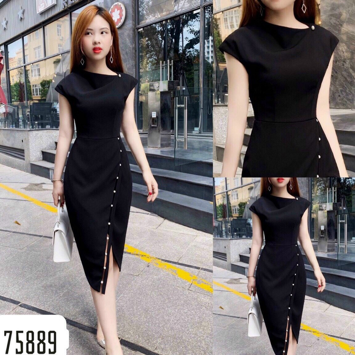 ĐẦM DỰ TIỆC TÔN DÁNG, SANG CHẢNH PERCEE