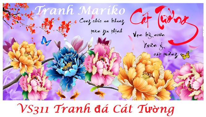 Tranh đính đá cát tường kích thước nhỏ ✅100×53 cm -️ vs311 tranh mariko