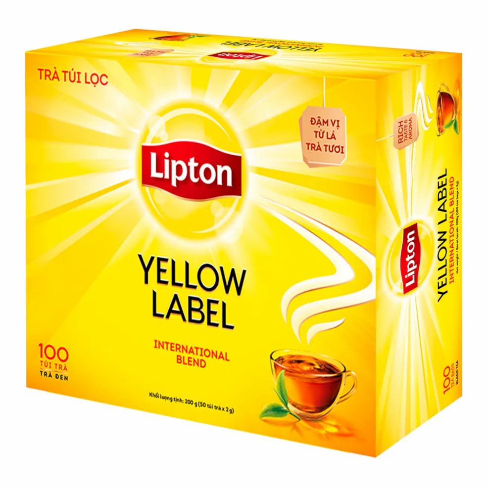 Trà Lipton Nhãn Vàng 25-50-100 gói x 2g