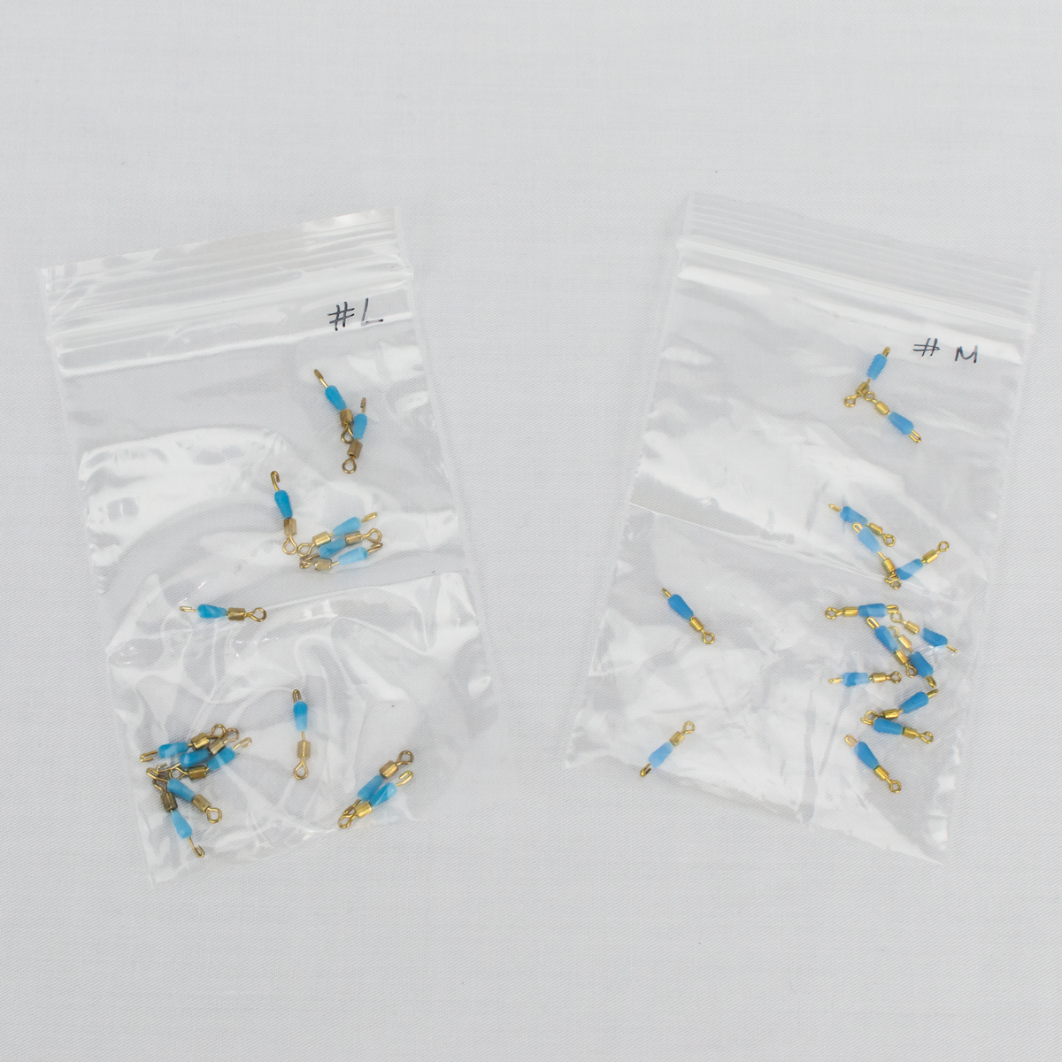 Khóa link ma ní cao su câu đài câu cá (màu xanh - bịch 15pcs)