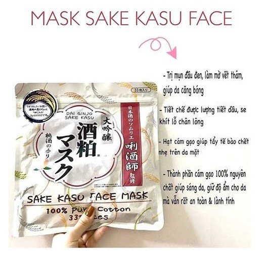 Mặt nạ Sake Kasu Face Mask Nhật Bản