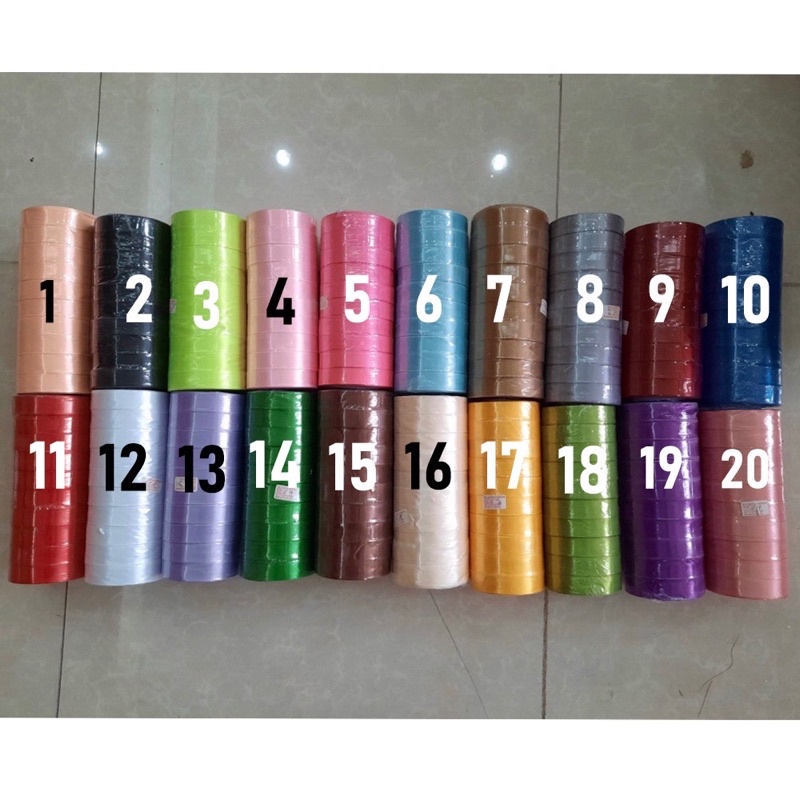 [Nhập RS0822 giảm 30k cho đơn 99k]Ruy Băng Lụa 2,5cm Nhiều Màu - Cuộn 22m