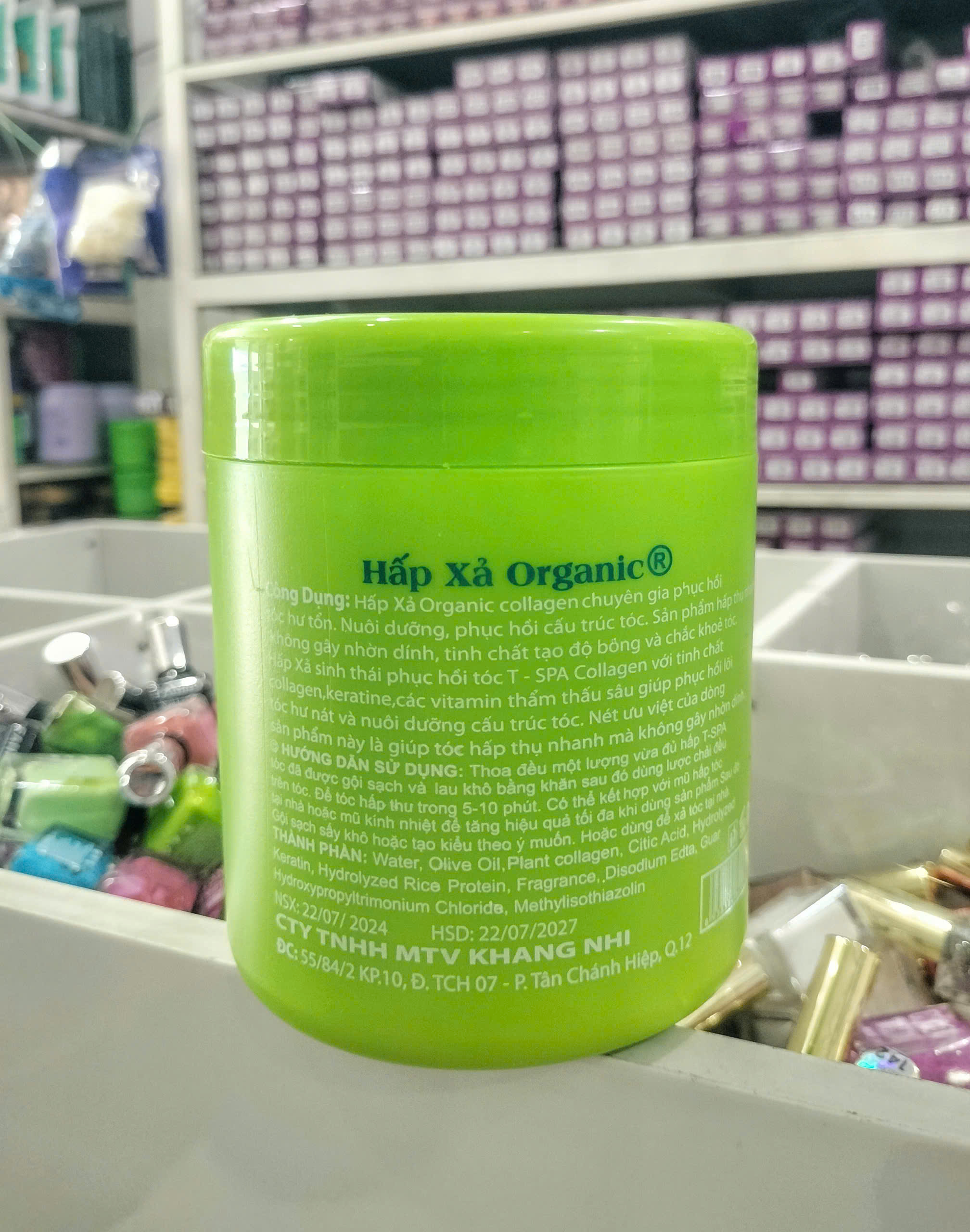 T-Spa Green Oil-Absorbing, Conditioning, and Hair-Relieving Cream Jar