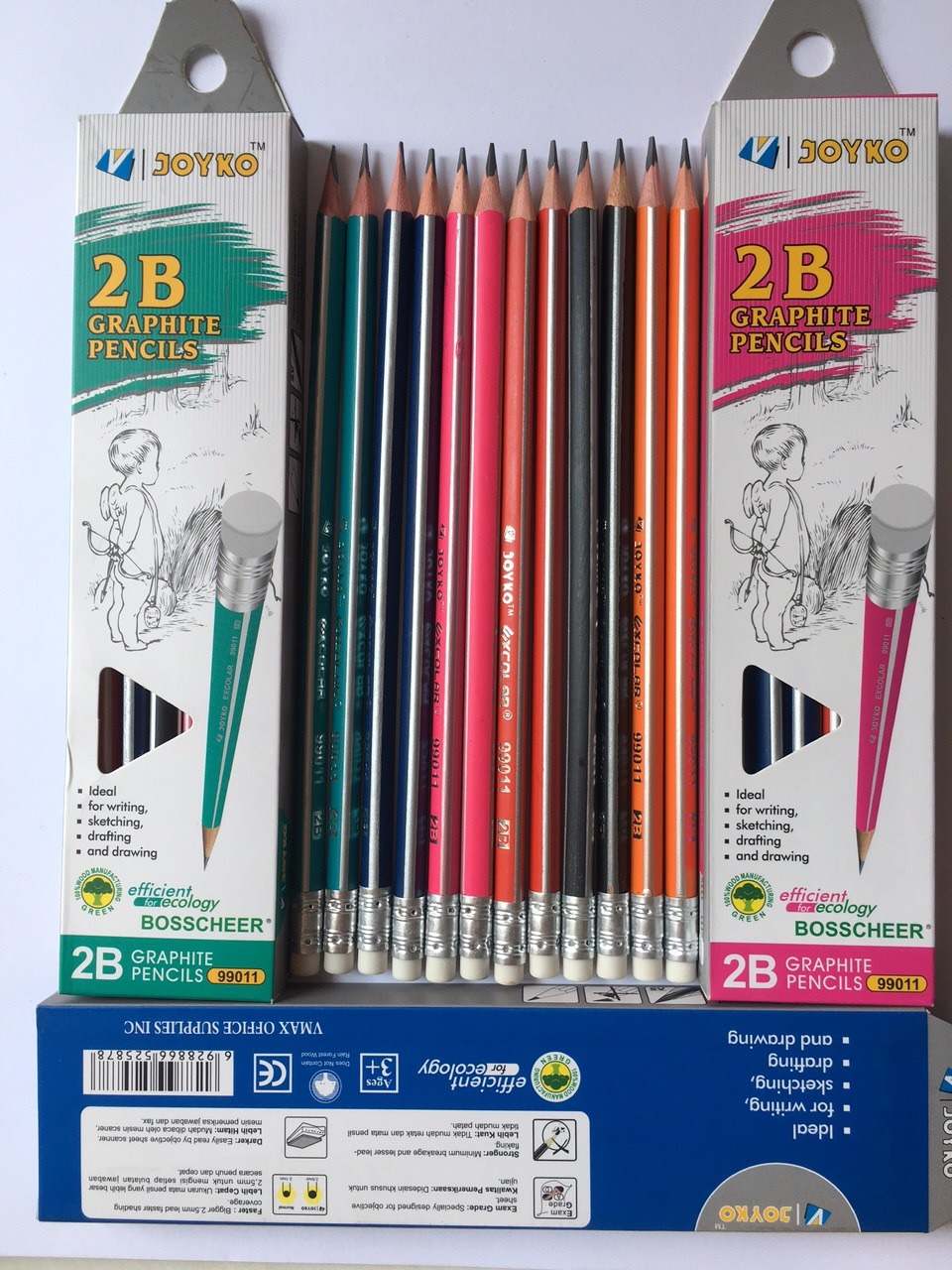 [HCM]Hộp 12 Cây Bút chì JOYKO 2B 99011- thân 3D dễ cầm - hạn chế gãy và hao mòn