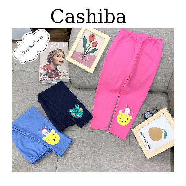 Quần legging cho bé gái   Cashibakids với chất gân cotton co giản thấm hút thoải mái cho bé vẫn động