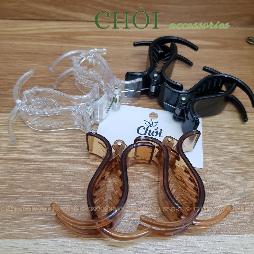 Kẹp tóc càng cua 3 răng bóng cặp tóc nhiều màu chắc chắn