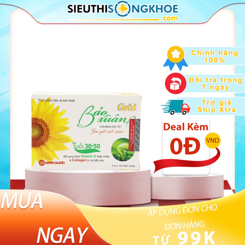 Bảo Xuân Gold (Hộp 30 Viên) CAM KẾT HOÀN 200% NẾU PHÁT HIỆN HÀNG