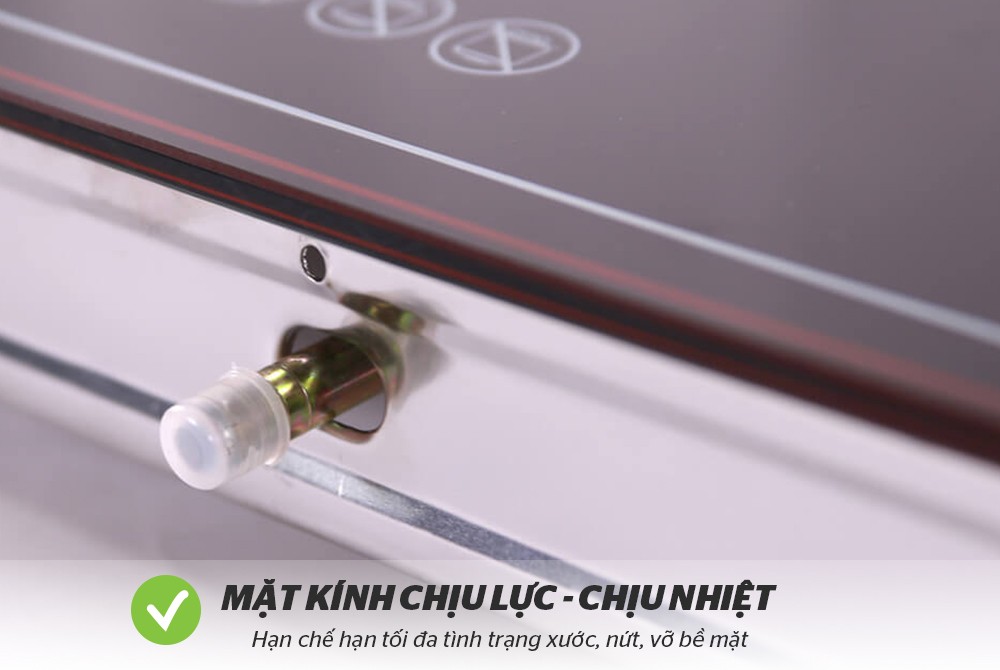 Bếp Ga Đôi Dương Kính SUNHOUSE (2 Màu Đen hoặc Nâu Đỏ) Bảo Hành Toàn Quốc