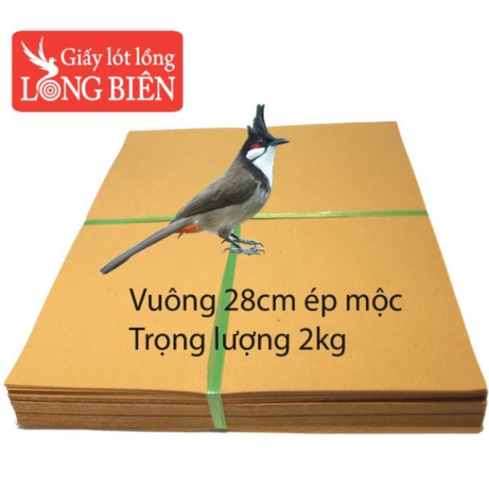 Giấy lót lồng chào mào ép mộc kích thước vuông 28cm, trọng lượng 2kg