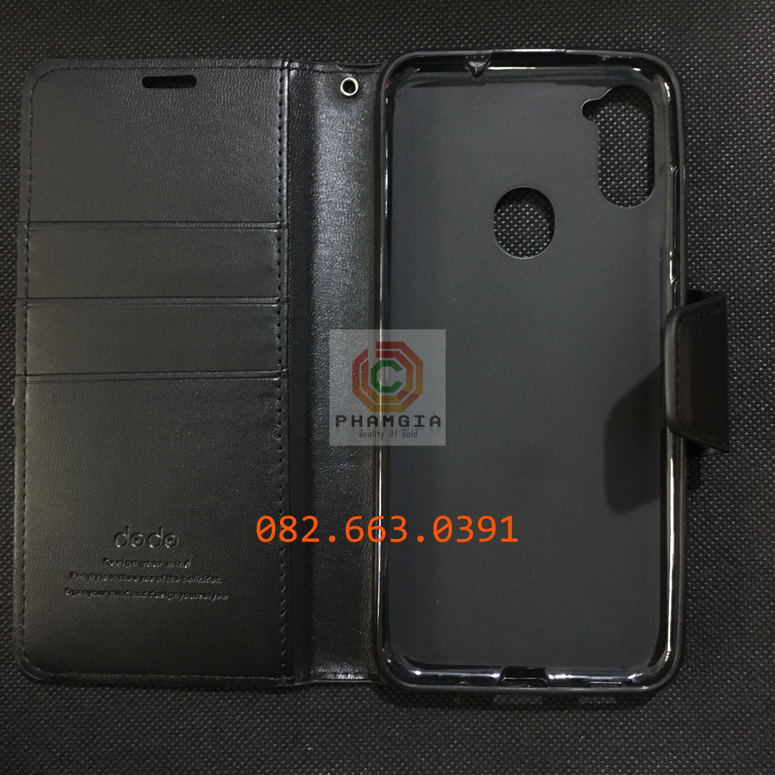 Bao da (ốp lưng nắp gập) Samsung Galaxy A11 cao cấp, da mịn, có ngăn để thẻ