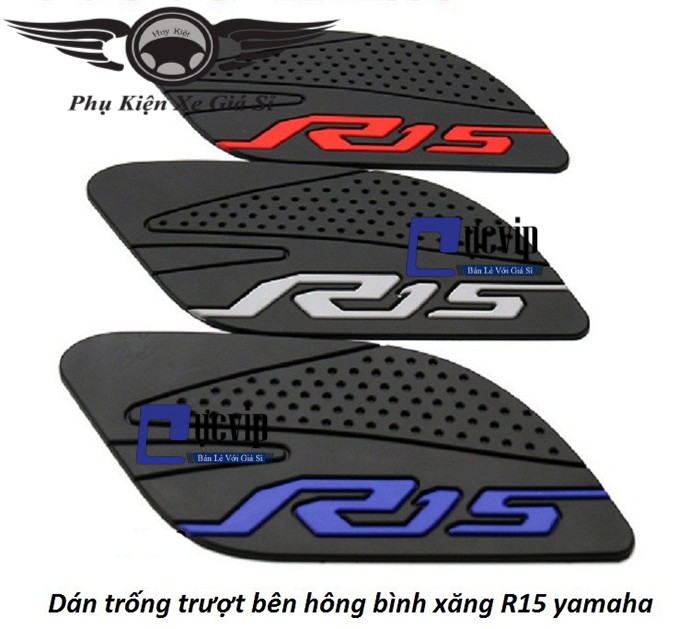 [HCM]Cặp Miếng Dán Bình Xăng Chống Trượt Cho Xe Yamaha R15 MS1561