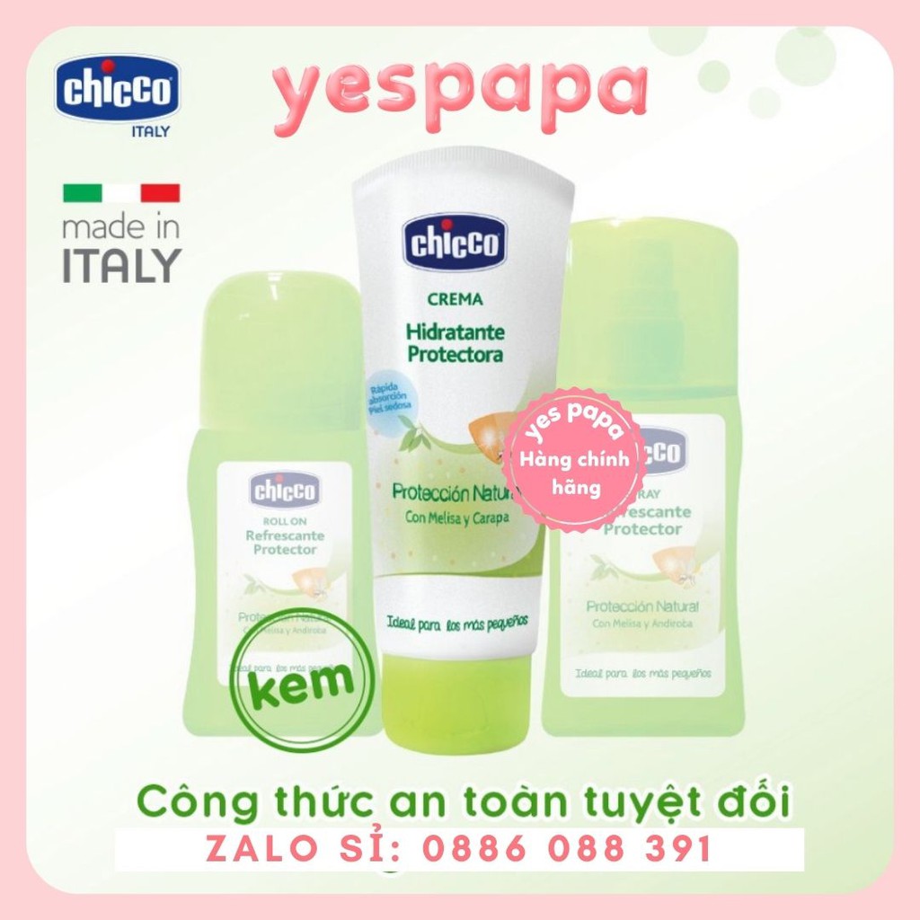 [HÀNG CHÍNH HÃNG] Xịt/kem/lăn chống muỗi và côn trùng đốt Chicco