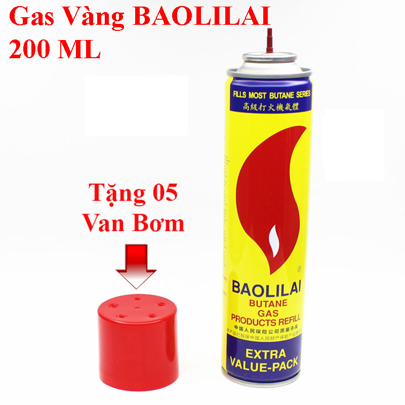( Loại Xịn ) Bình gas bơm bật lửa 150g tặng kèm 5 đầu bơm