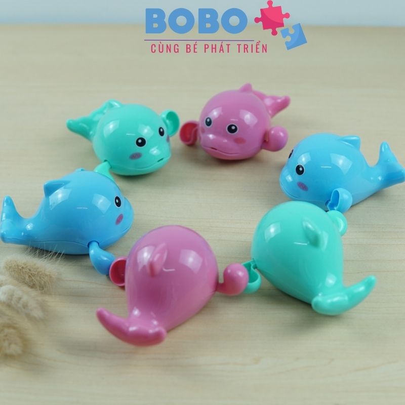 Đồ Chơi Vặn Cót Dưới Nước, Rùa Con, Cá Heo Vặn Cót - Đồ Chơi Dưới Nước Cho Bé