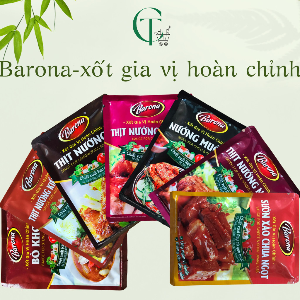 HN Xốt gia vị hoàn chỉnh Barona 80g ướp ngon chuẩn vị không cần nêm nếm
