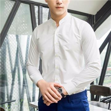 [HCM]Sơ mi trơn cổ đứng