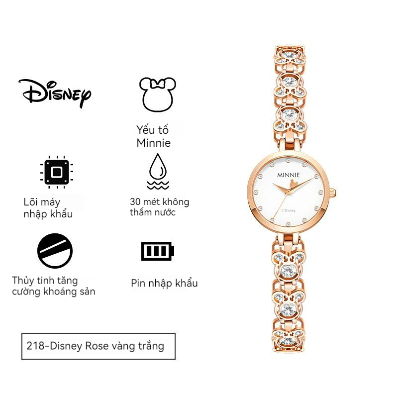 Đồng hồ đeo tay Disney Minnie Đồng hồ đeo tay nữ Sanrio chính hãng phong