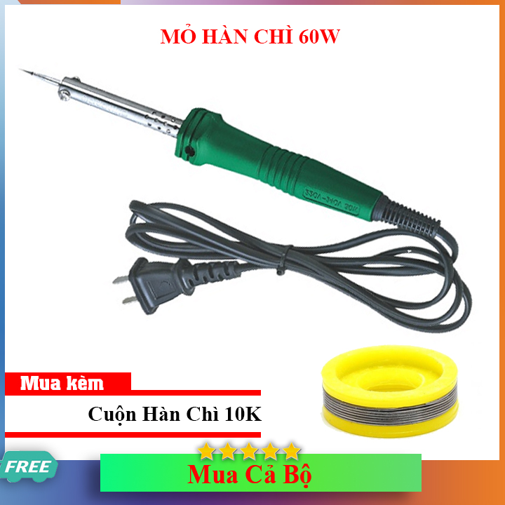 Mỏ Hàn Chì 60W - Cán Nhựa Chống Nóng- [CN10 Store]