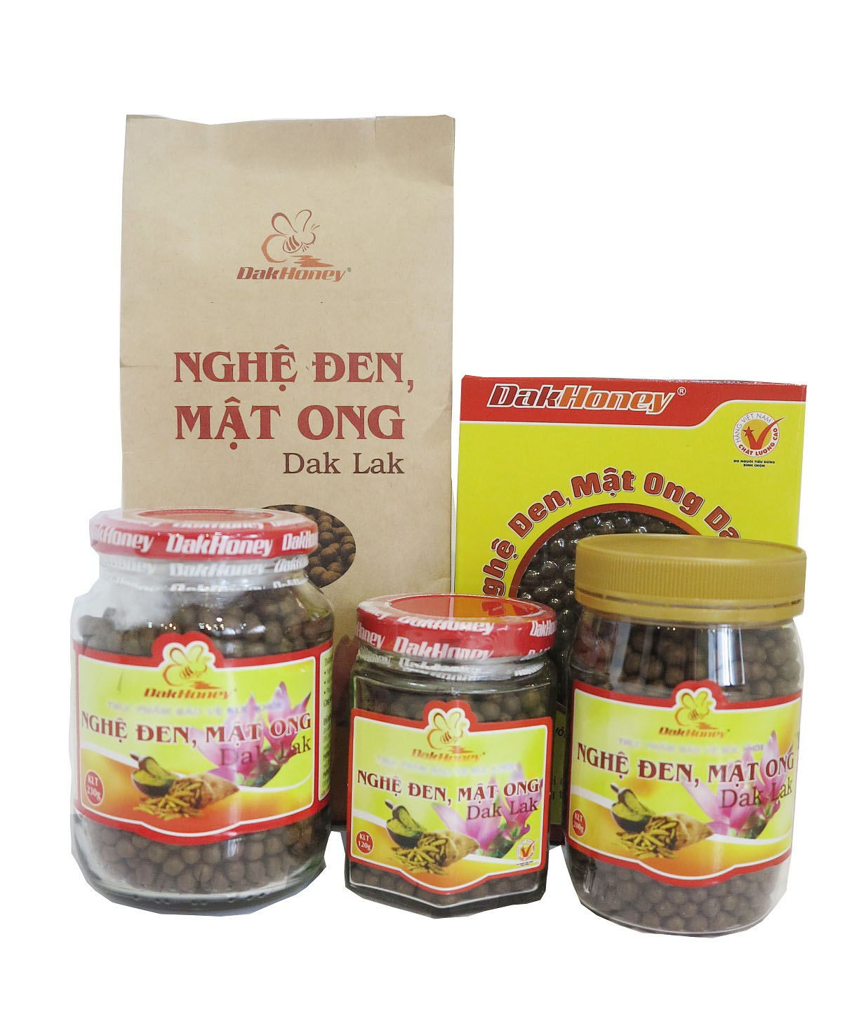 NGHỆ ĐEN MẬT ONG DAKHONEY HỘP 200G